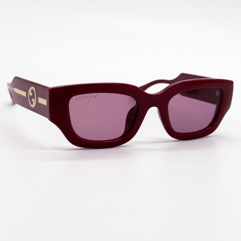 NEW GUCCI SUNGLASSES GG1558SK 005 BURGUNDY WOMEN EYEWEAR GUCCI - Picture 6 of 12